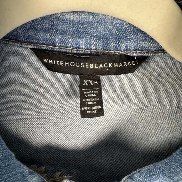 White House Black Market Embroidered Denim Jacket - Picture 5 of 5